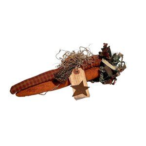 Rustic Stuffed Carrots / Farmhouse Easter Decor / 12 inches / Set of 3